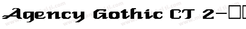 Agency Gothic CT 2字体转换